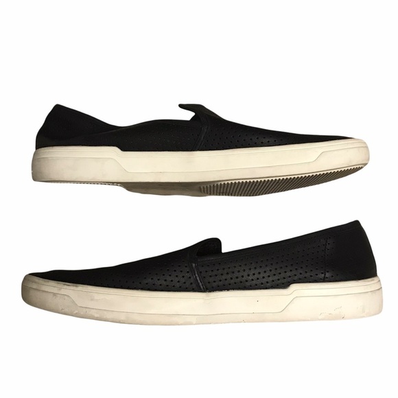 Via Spiga Black Leather Perforated Slip On - Picture 3 of 8